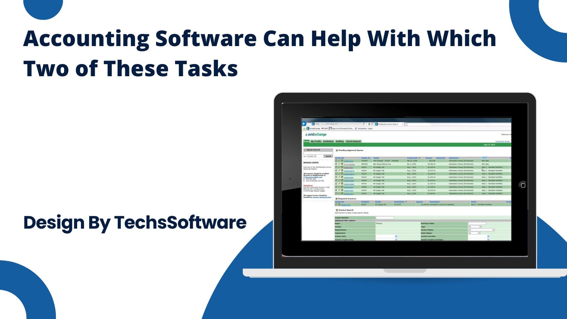 Accounting Software Can Help With Which Two of These Tasks